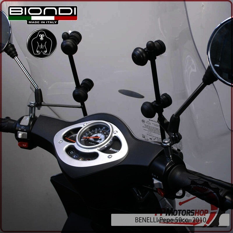 KIT ATTACCHI PARABREZZA SCOOTER PER BENELLI PEPE 50 10> BIONDI 8500548