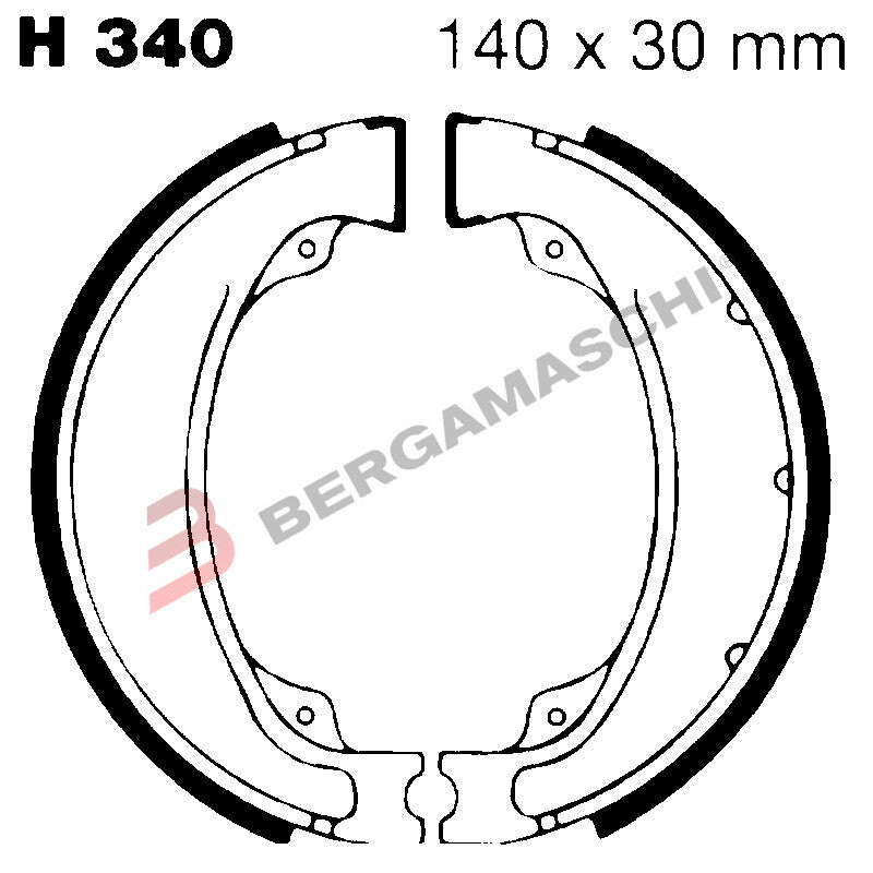 GANASCE FRENO PER MOTO HONDA XBR 500 EBC H340 MESCOLA ORGANICA