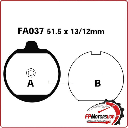 PASTIGLIE PASTICCHE FRENI PER MOTO KAWASAKI Z650/750 76>78 EBC FA037 ORGANICA