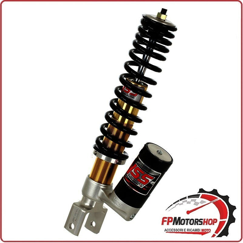 MONO AMMORTIZZATORE YSS A GAS PER SCOOTER CON SERBATOIO ATTACCO 9MM VESPA PX