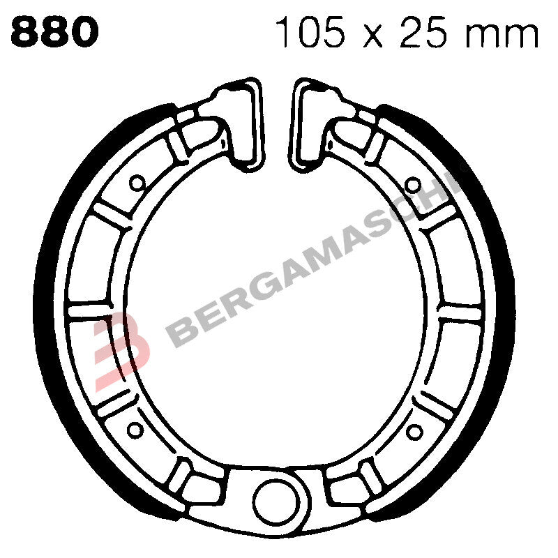 GANASCE FRENO PER MOTO DERBI AVENTURA JUMBO TT8 VARIANT SPORT EBC 880 50 R