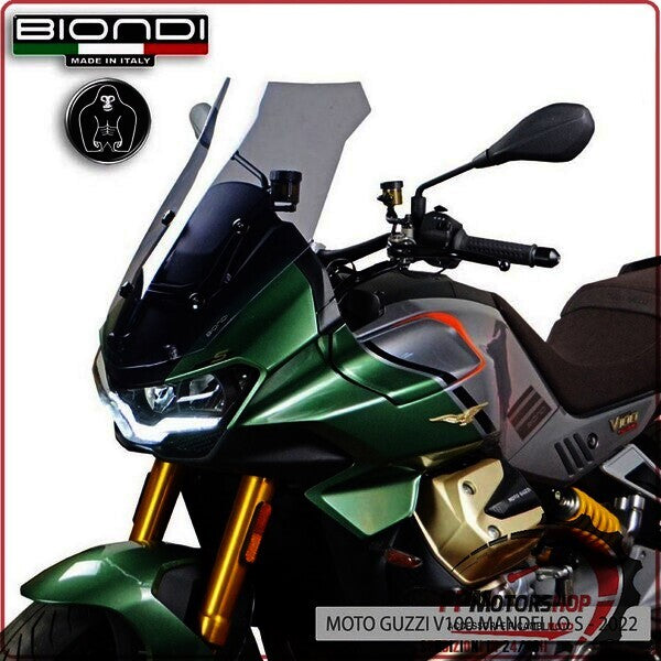 CUPOLINO PARABREZZA PER MOTO GUZZI V100 2022> FUME CHIARO MAXI TOURING BIONDI