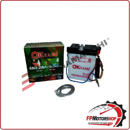 BATTERIA PER MOTO OKYAMI 6N2-2A 6V 2AH 70X47X97MM YAMAHA TT