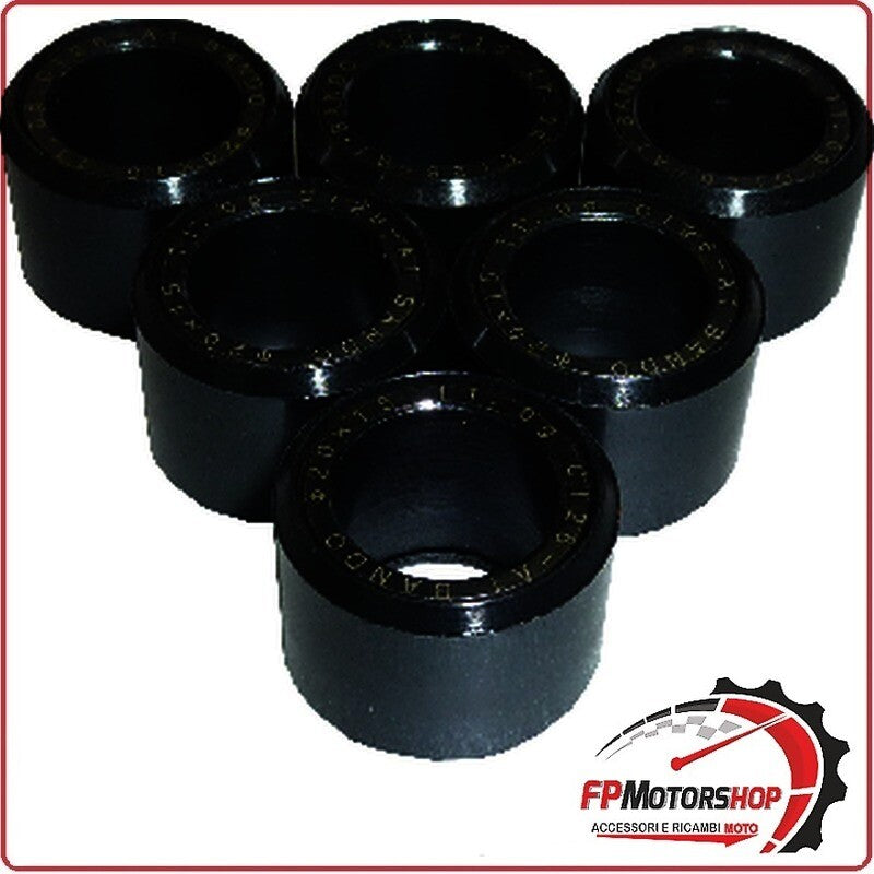 KIT 6 RULLI MASSETTE VARIATORE 20X15 11G PER SCOOTER HONDA 125 SH I 05-11 BANDO