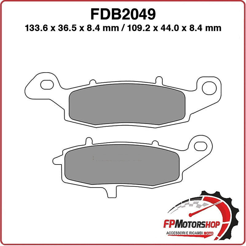 PASTIGLIE FRENI PER MOTO FDB2049P KAWASAKI KLE VERSYS 650 07>13 ER-6F/6N
