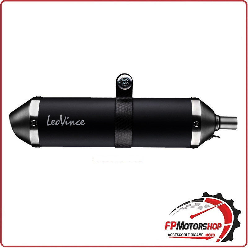 TERMINALE SCARICO COMPLETO X-FIGHT NERO PER RIEJU MRT 50 09-12 LEOVINCE 3281B