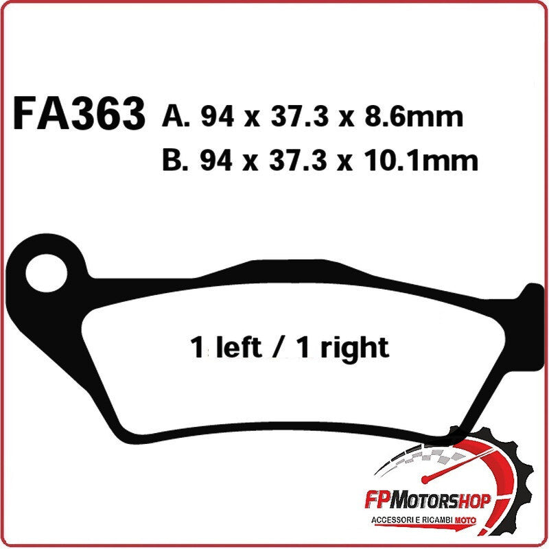 PASTIGLIE PASTICCHE FRENO FRENI BMW 1150/850 POSTERIORE EBC FA363 PER MOTO