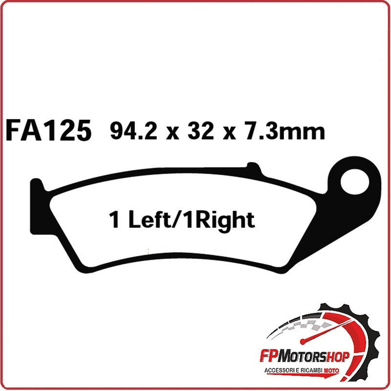 PASTIGLIE PASTICCHE FRENI PER MOTO HONDA CR125R ANTERIORE EBC FA125TT ORGANICA