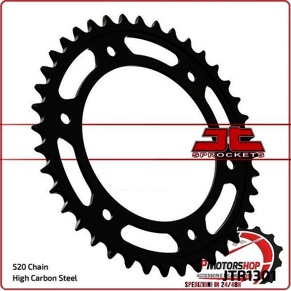 CORONA PER TRASMISSIONE MOTO JT 1301 Z40 JTR1301.40 40 DENTI ACCIAIO PASSO 520