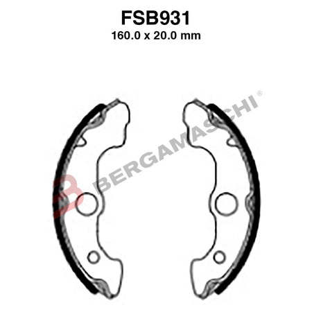 GANASCE FRENO PER MOTO FSB931 HONDA QUAD TRX TM FOURTRAX RANCHER 350/400/500