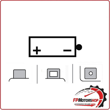 BATTERIA PER MOTO GS YB12B-B2 12V 12AH 160X91X132MM CCA180 SUZUKI GSX