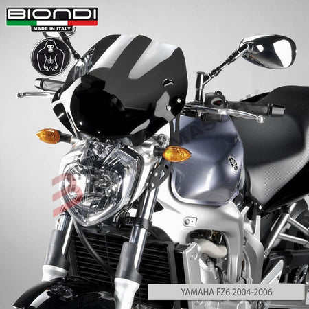 CUPOLINO PARABREZZA PER MOTO YAMAHA FZ6 600 2004>2006 FUME DARK BIONDI 8010158