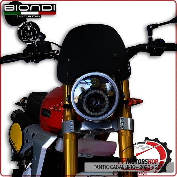 CUPOLINO PARABREZZA MOTO PER FANTIC CABALLERO 125 250 500 2020> NERO BIONDI