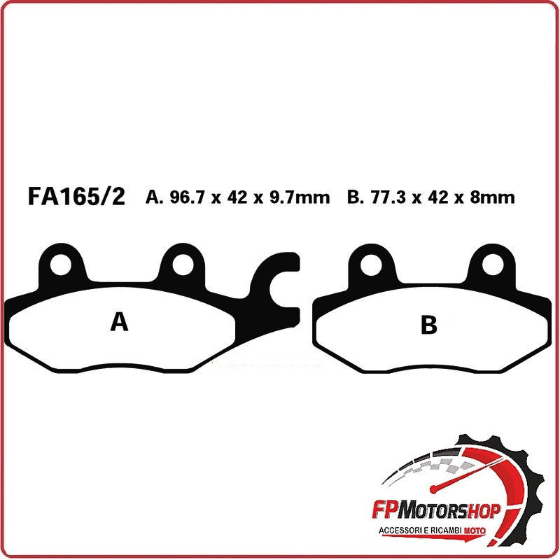 PASTIGLIE PASTICCHE FRENI PER MOTO CAGIVA CANYON YAMAHA EBC FA165/2TT ORGANICA