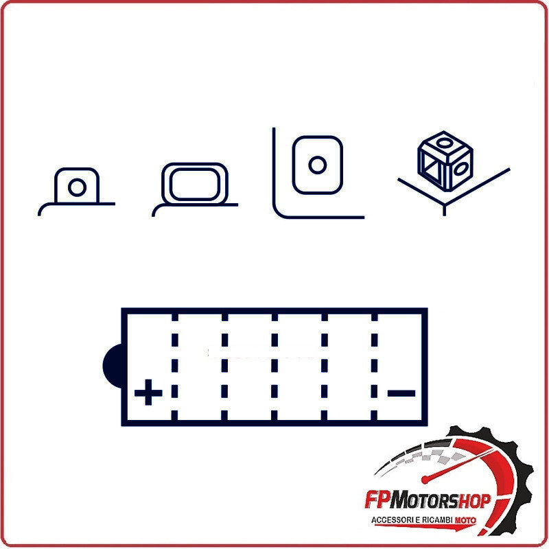 BATTERIA PER MOTO MARELLI MOB14-A2 SM YB14-A2 12V 14Ah HONDA XL 600 SUZUKI QUAD