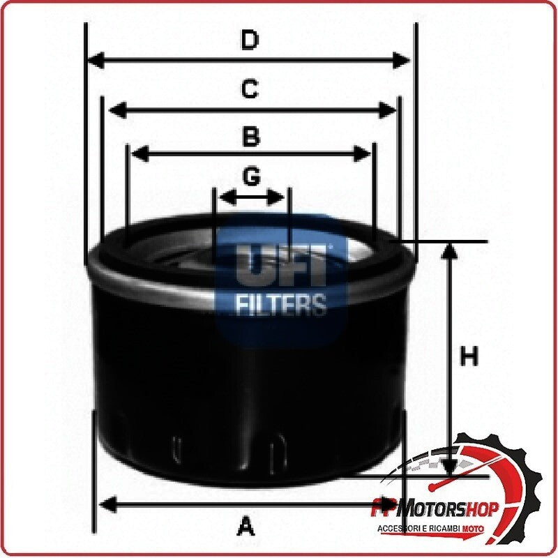 FILTRO OLIO PER MOTO GUZZI CALIFORNIA 850/1000 UFI 23.149.00 ESTERNO