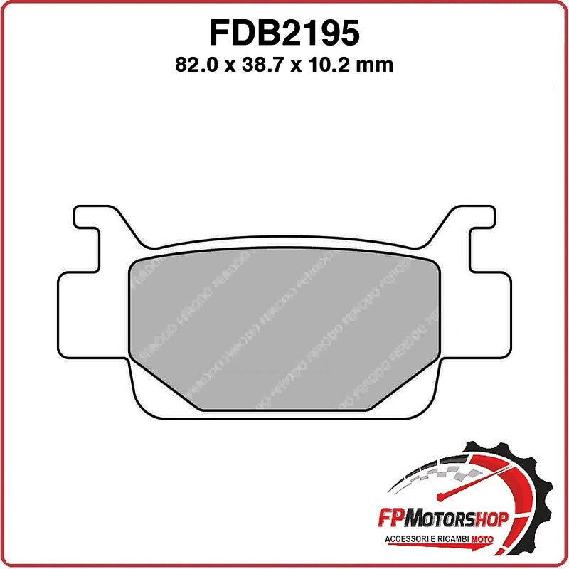 PASTIGLIE FRENO PER QUAD FERODO FDB2195SG MESCOLA SINTERIZZATA HONDA TRX 500 700