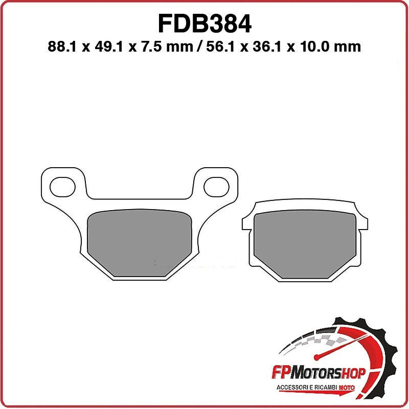 PASTIGLIE FRENI PER MOTO FDB384P APRILIA RX 125 08>13 DERBI TERRA 10>13