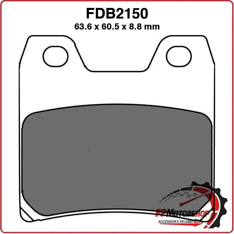 PASTIGLIE FRENO PER MOTO FDB2150ST YAMAHA FZS FAZER 1000 01>05 XJR 1300 01>01