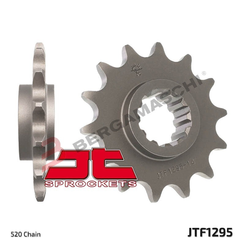 PIGNONE TRASMISSIONE PER MOTO JT 1295 Z14 JTF1295.14 14 DENTI ACCIAIO PASSO 520