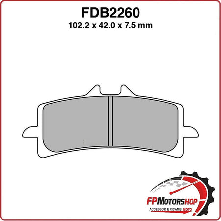 PASTIGLIE FRENO PER MOTO FDB2260ST DUCATI 1199 PANIGALE 13>14 KAWASAKI ZX-10R