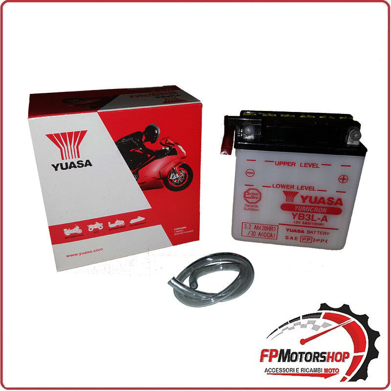 BATTERIA PER MOTO YUASA YB3L-A 12V 3AH 99X57X113MM CCA30 CAGIVA T4 R