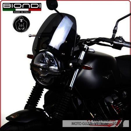 CUPOLINO PARABREZZA PER MOTO GUZZI V7 III 2017>2020 V9 BOBBER FUME'SCURO BIONDI