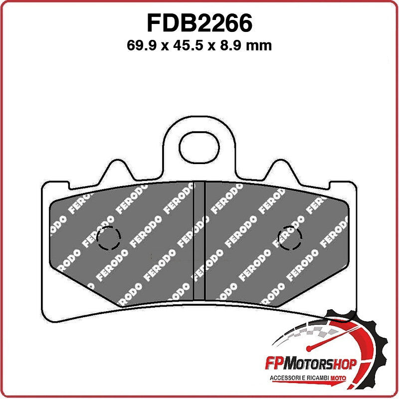 PASTIGLIE FRENO PER MOTO FDB2266ST BMW G310 GS 17>20 FANTIC CABALLERO 125 17