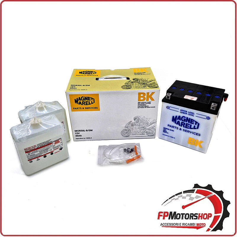 BATTERIA PER MOTO MARELLI MOB30L-B-SM YB30L-B 12V 30Ah HARLEY