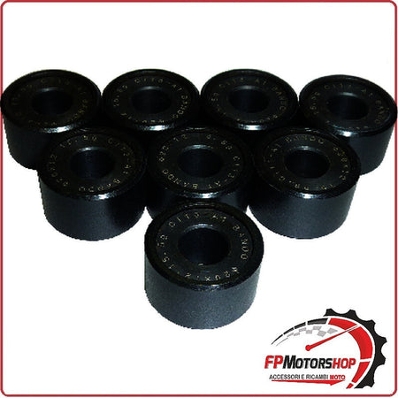 KIT 8 RULLI MASSETTE VARIATORE SCOOTER PER YAMAHA 400 X-MAX 14> 25X15 17G BANDO 