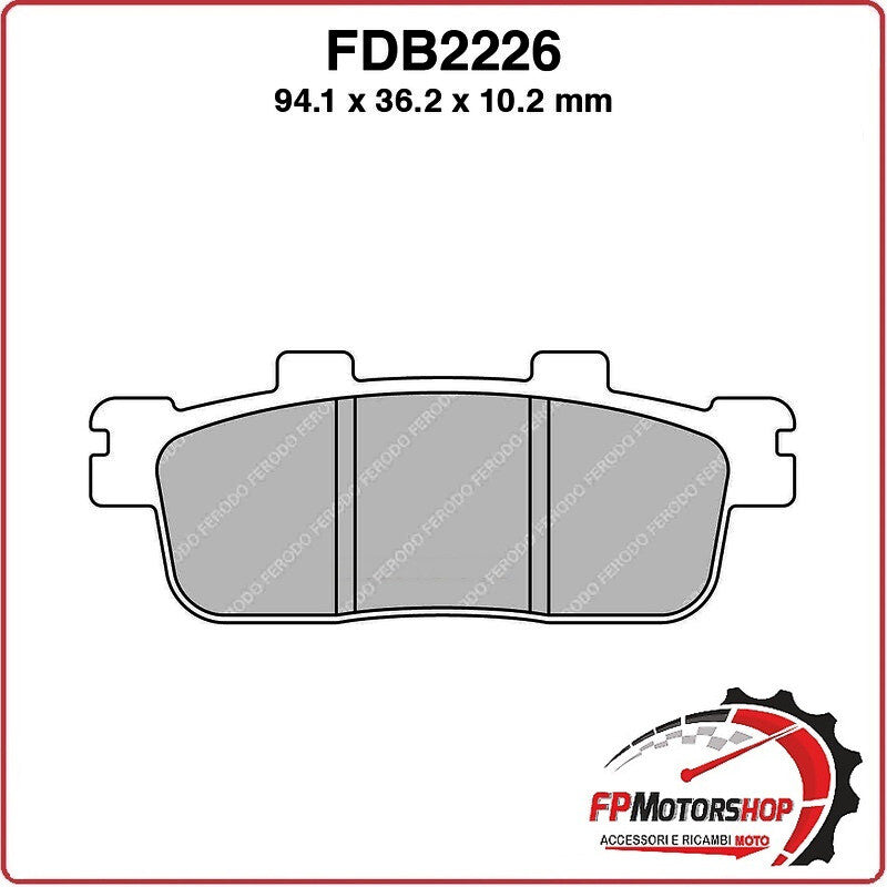 PASTIGLIE FRENI PER SCOOTER FDB2226EF SYM JOYRIDE EVO 125/200/250 09 JOYMAX