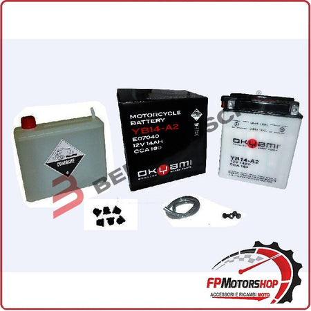 BATTERIA PER MOTO OKYAMI OB14-A2 YB14-A2 12V 14AH 134X89X166MM CCA160