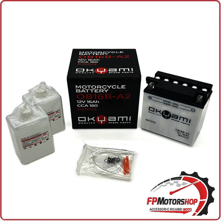 BATTERIA PER MOTO OKYAMI OB16B-A2 YB16B-A2 12V 16AH 160X90X161MM