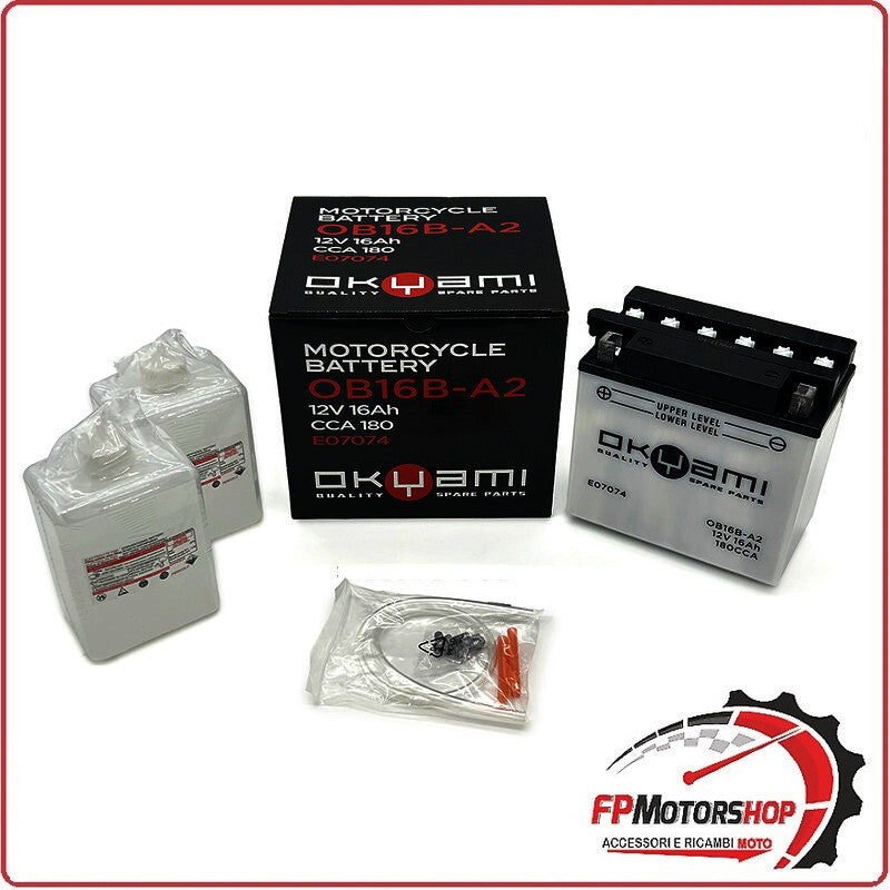 BATTERIA PER MOTO OKYAMI OB16B-A2 YB16B-A2 12V 16AH 160X90X161MM