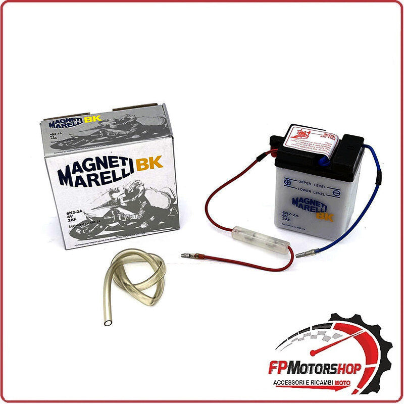 BATTERIA PER MOTO MARELLI 6N2-2A-SM 6N2-2A 6V 2Ah YAMAHA TT 600 85-92