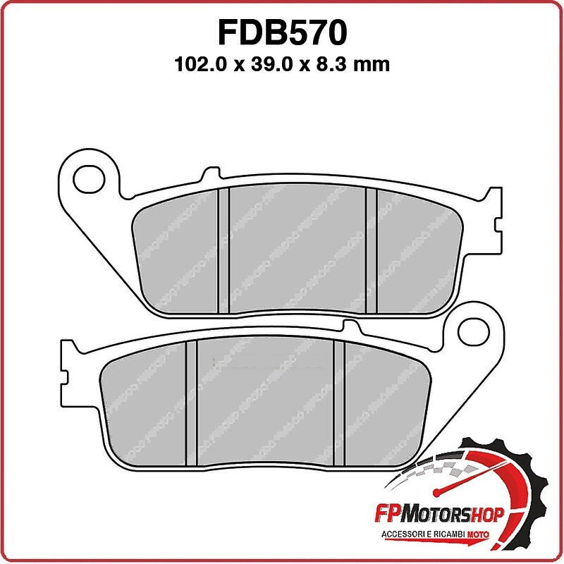 PASTIGLIE FRENO PER MOTO FDB570ST BMW C600 SPORT 12>15 HONDA NSS FORZA 125