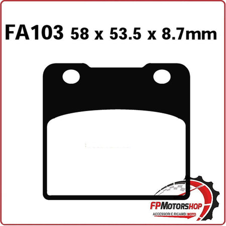 PASTIGLIE PASTICCHE FRENI PER MOTO SUZUKI INTRUDER ANTERIORE EBC FA103 ORGANICA