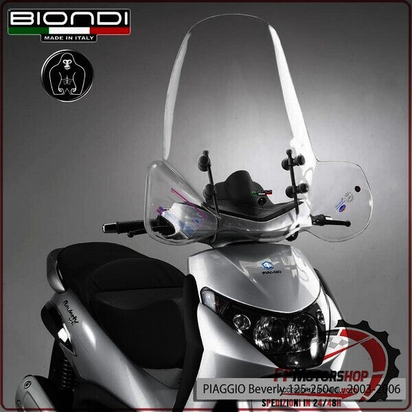 PARABREZZA PER SCOOTER PIAGGIO BEVERLY 125 200 250 400 BIONDI 8061059