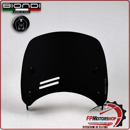 CUPOLINO PARABREZZA MOTO PER ROYAL ENFIELD METEOR 350 2021> NERO SATINATO BIONDI