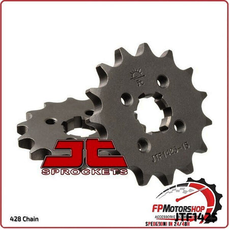 PIGNONE TRASMISSIONE PER MOTO JT 1425 Z14 JTF1425.14 14 DENTI ACCIAIO PASSO 428