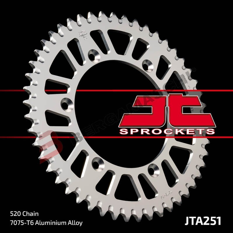 CORONA PER TRASMISSIONE MOTO ALLUMINIO JTA 251 Z51 BLU JTA251.51 51 DENTI YAMAHA