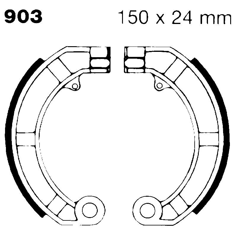 GANASCE FRENO PER MOTO PIAGGIO VESPA PX EBC V903 125 150 200 FL PK 82>01