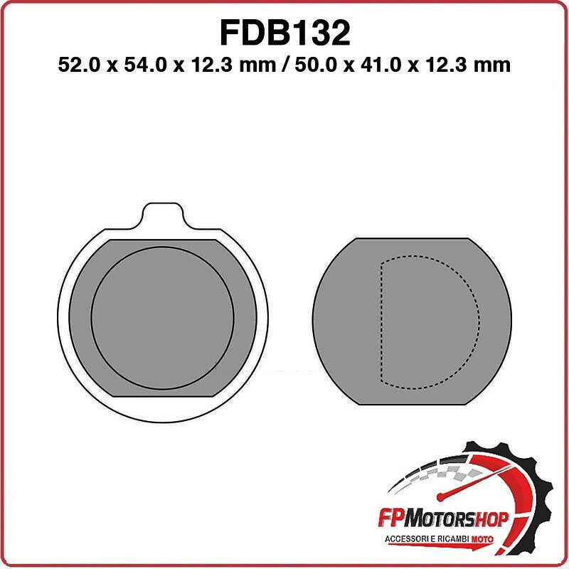 PASTIGLIE FRENO FERODO PER MOTO FDB132P KAWASAKI Z650 76>81 Z750 76>78 Z900