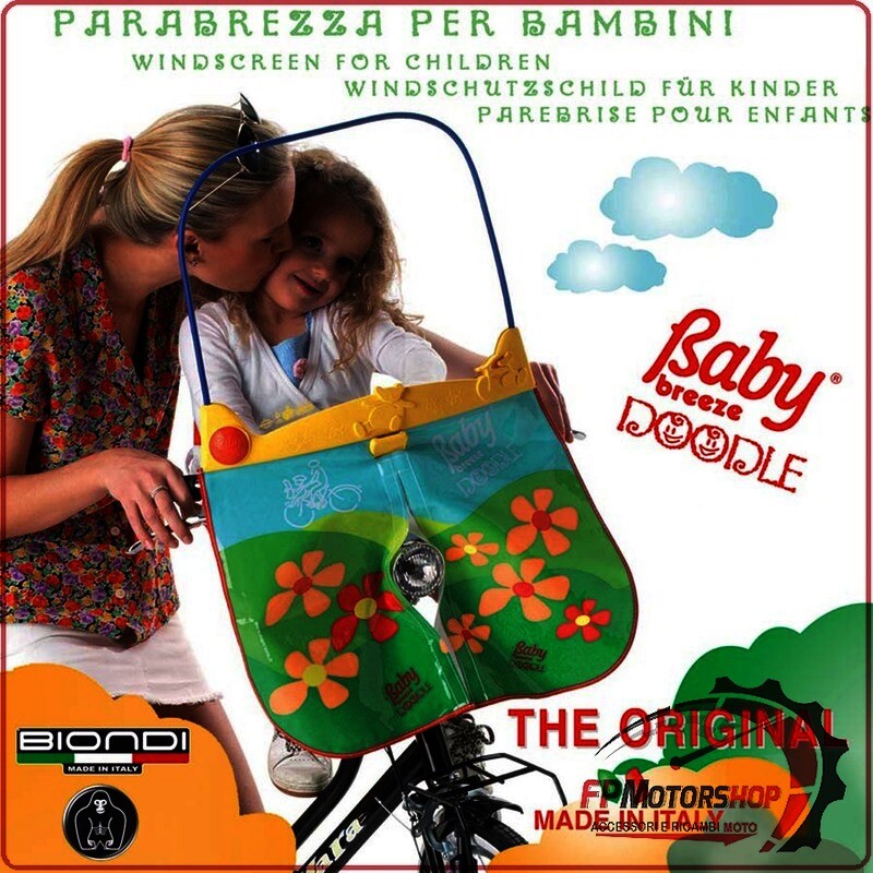 SCHERMO PARABREZZA BAMBINO BABY DOODLE BIONDI 8291003 PER MANUBRIO BICICLETTA