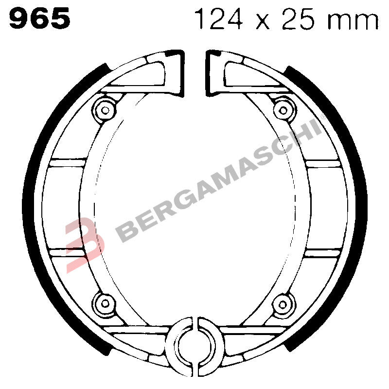 GANASCE FRENO PER MOTO ITALJET 125 EBC 965 MESCOLA ORGANICA