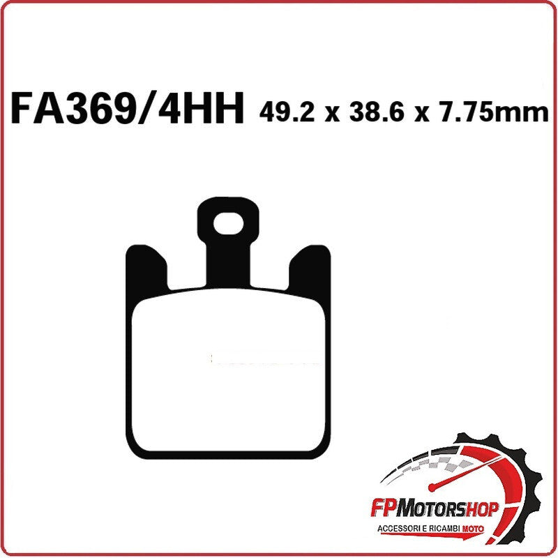 SET PASTIGLIE FRENO PER MOTO KAWASAKI ZX-6R/RR ANT. 03-06 10R 12R EBC FA369/4HH