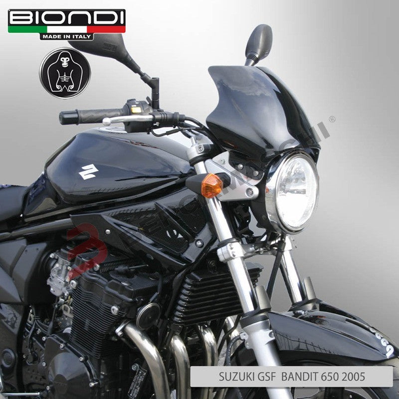 CUPOLINO PARABREZZA PER MOTO DUCATI MONSTER HONDA HORNET NERO BIONDI 8010036