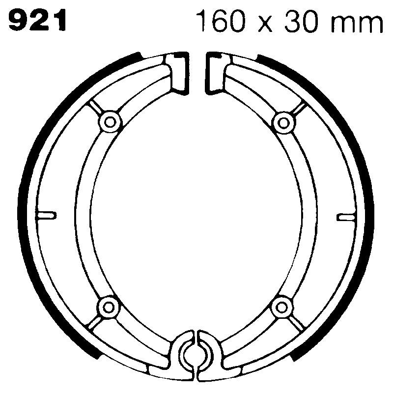 GANASCE FRENO PER MOTO APRILIA CLASSIC 125 POSTERIORE EBC 921 MESCOLA ORGANICA