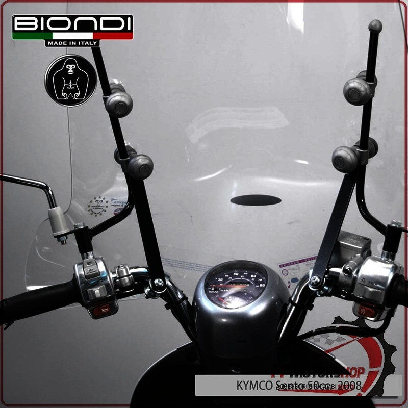 KIT ATTACCHI PARABREZZA SCOOTER PER GARELLI CAPRI LX 50 BIONDI 8500651 07> KYMCO