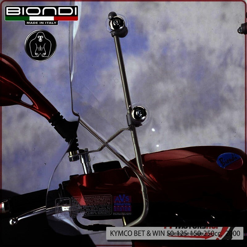 KIT ATTACCHI PARABREZZA SCOOTER PER KYMCO BET WIN 50 125 150 250 BIONDI 8500783